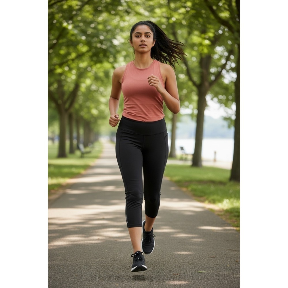 Women's Size Medium Brooks‎ Capri Black Yoga Pants